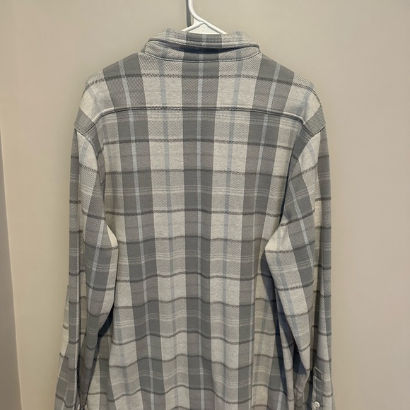 Men's Gray Plaid Shirt jacket like new j crew - Picture 8 of 9
